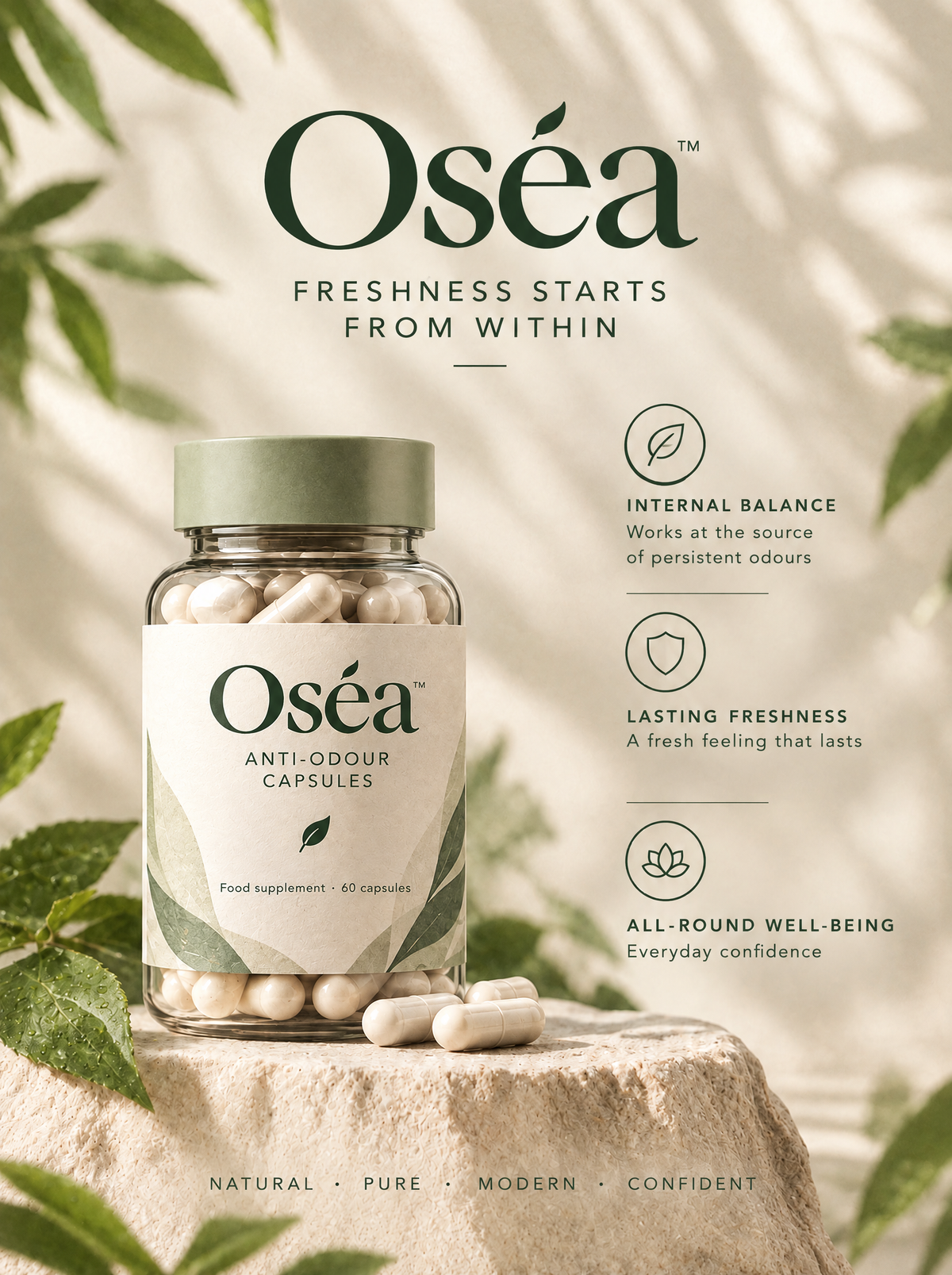 Oséa Anti-Odour Capsules – freshness starts from within