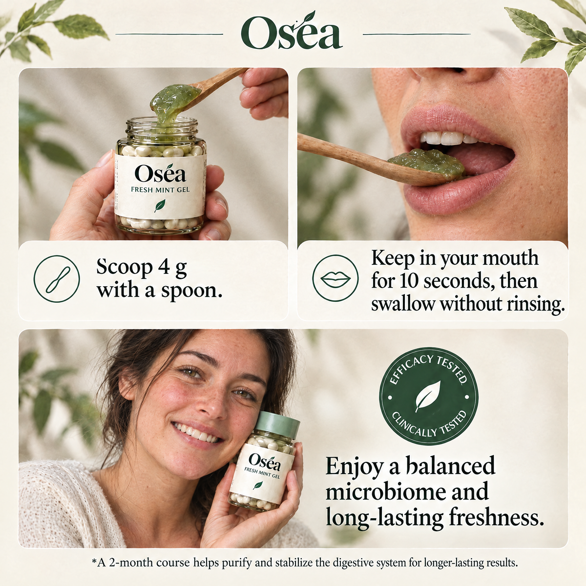 Oséa Anti-Odour Oral Gel – how to use
